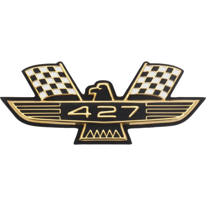 Eckler's Galaxie Fender Emblem | 427 Bird | Black/Gold | 1963-1964 | Ford